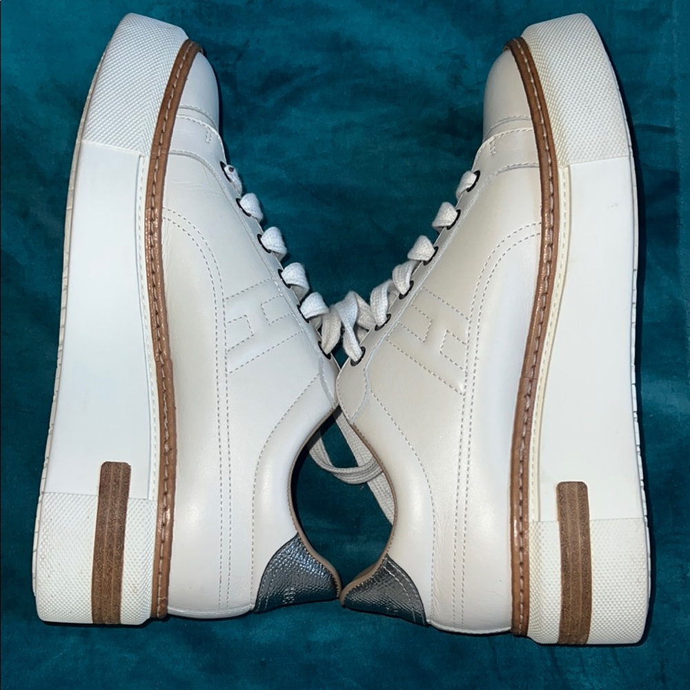 Hermes Calfskin Polo Sneakers 37.5 White - Picture 13 of 16